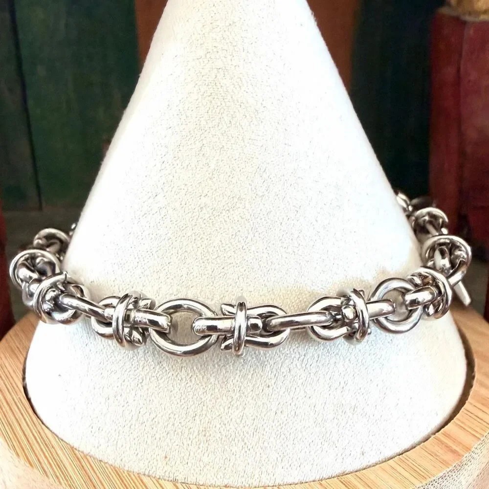 Black & Blue Jewelry Co Men’s Stainless Steel  Link Statement Bracelet